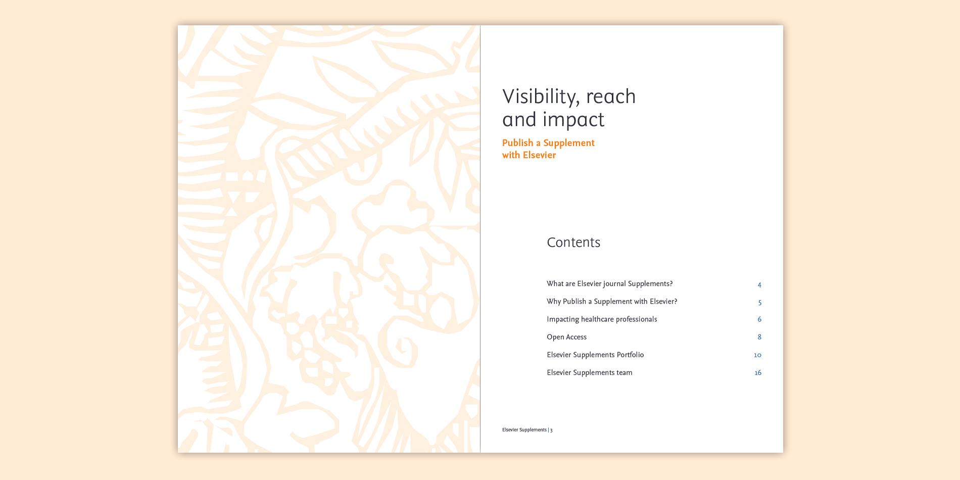 elsevier - design and layout for a supplements brochure